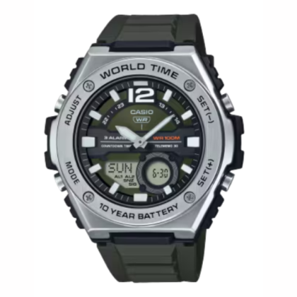 Casio General MWQ-100-3AV Black Resin Band Men Watch